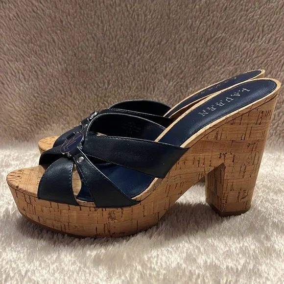 LAUREN by RALPH LAUREN Heidi Cork Platform Sandals - Picture 6 of 13